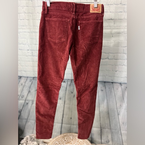 Levis 710 Super Skinny Corduroy Jeans | Rust Red | Sz Womens 28 - Picture 14 of 16